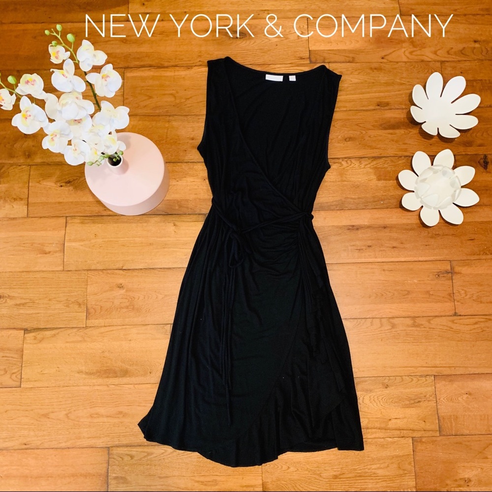 New York & Company Black Wrap Dress